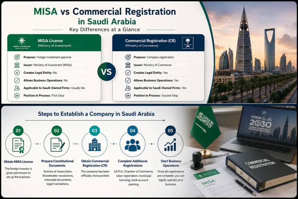 MISA vs Commercial Registration in Saudi Arabia MISA vs Commercial Registration in Saudi Arabia